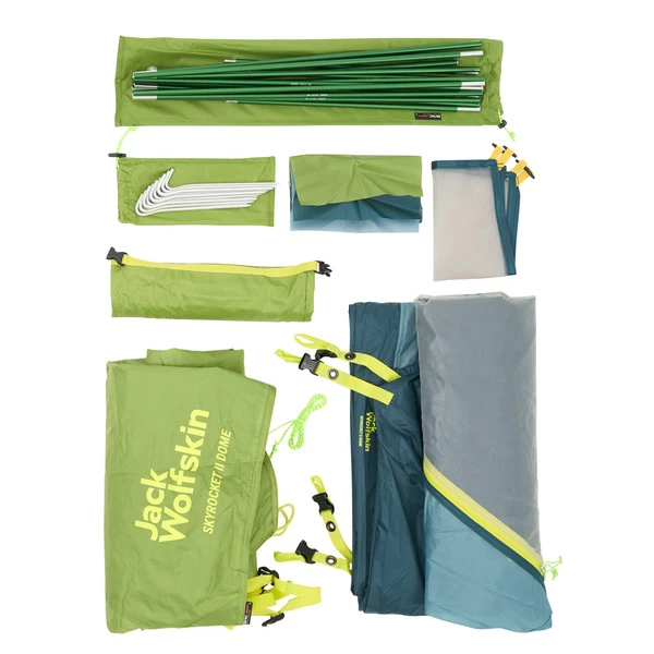 Jack Wolfskin SKYROCKET II DOME Kuppelzelt GINKGO GREEN 4 Jack Wolfskin SKYROCKET II DOME Kuppelzelt GINKGO GREEN – Bild 2